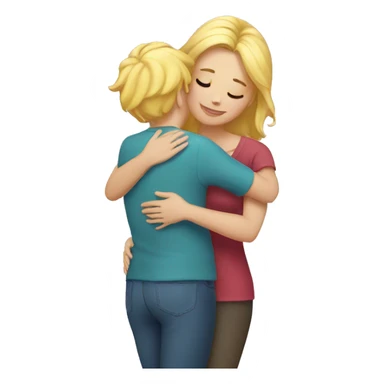 HUGGING mom blonde  sticker