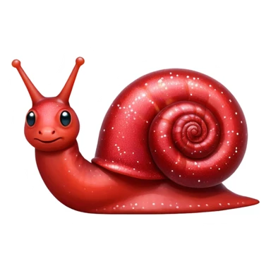 red glitter snail sticker
