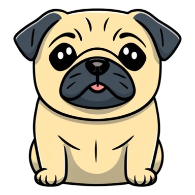cool pug sticker