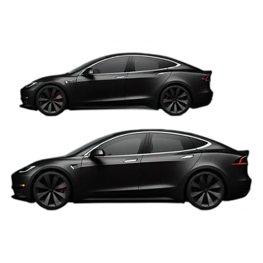 Tesla matte black sticker