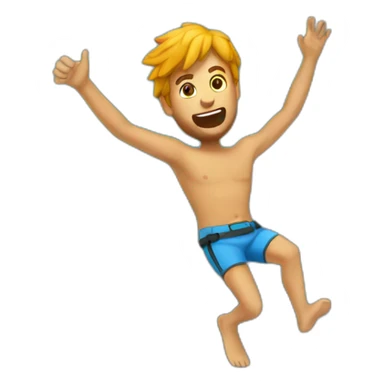 Cliff jumping sticker