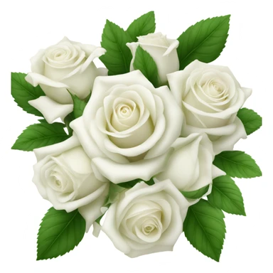 White rose bouquet sticker
