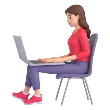 woman on a laptop sticker
