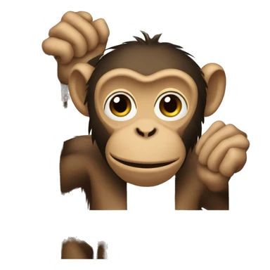 Monkey in behind bars sticker