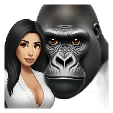 Gorilla with Kim Kardashian sticker