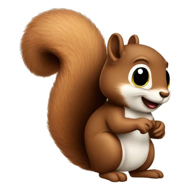 squirrels, walnut, christmas sticker