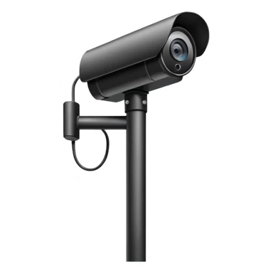 5 CCTV cameras together on pole large cameras  sticker