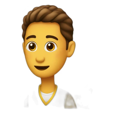 Chico pelo café piel morena con la boca abierta sticker