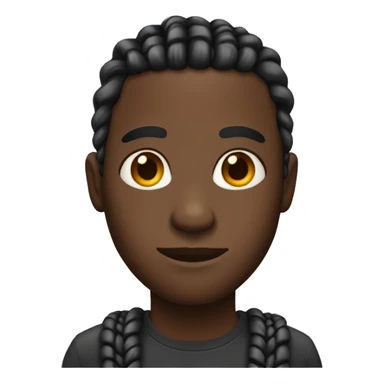 Black man with braids sticker