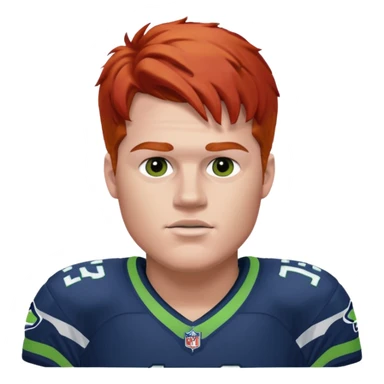 Sam Darnold Seahawk red hair sticker