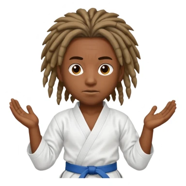 karate kids, dark skin, dreadlocks sticker