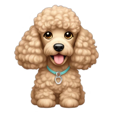 Poodle beige sticker