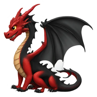 black and red dragon sticker