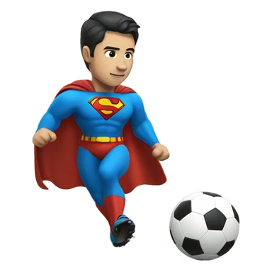 Superman playing soccer sticker