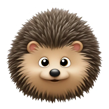 Hedgehog with afro curvy hair sticker
