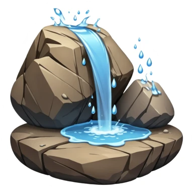 water pouring onto rocks and steaming sticker