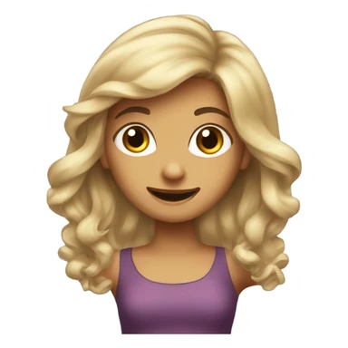 girl with smirk twirling hair sticker