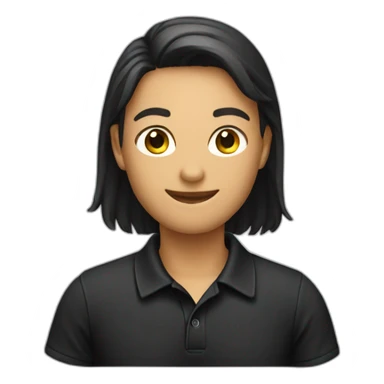 black polo shirt sticker