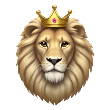 Iridescent lion with crown sticker