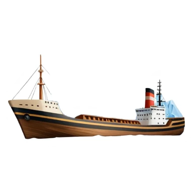 A ship moving past an iceberg sticker