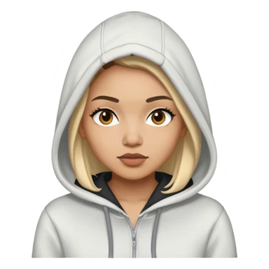 jANELLE wearing a hoodie ￼ sticker