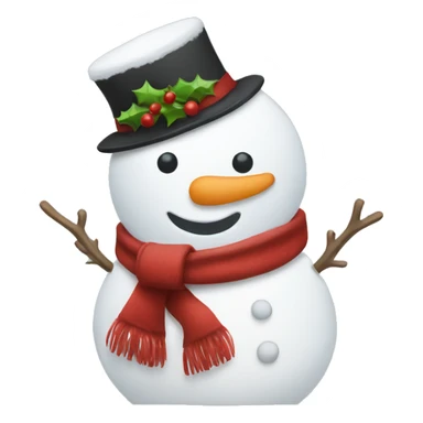 full body christmas hat snowman sticker