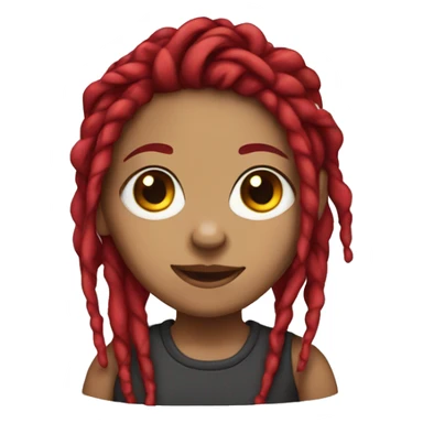 Girl with red dreads sticker