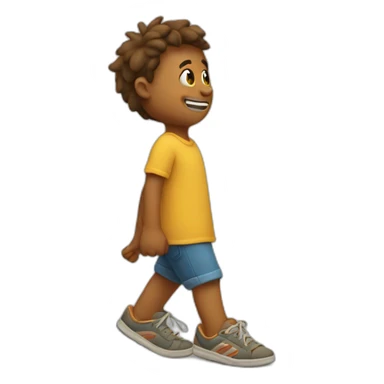 rubs his foot on the road sticker