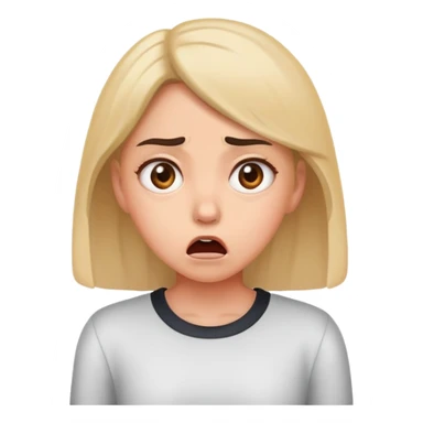 Girl standing in shock and disgust sticker