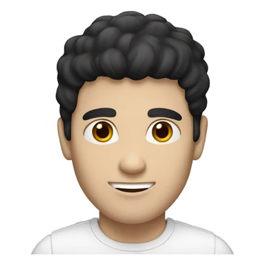 a white-skinned man with black hair
 sticker