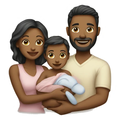 couple with baby sticker