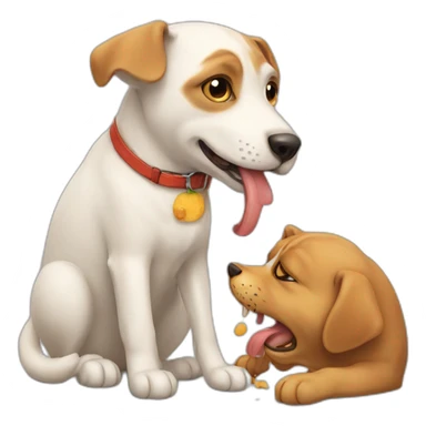 Cat eating a dog sticker