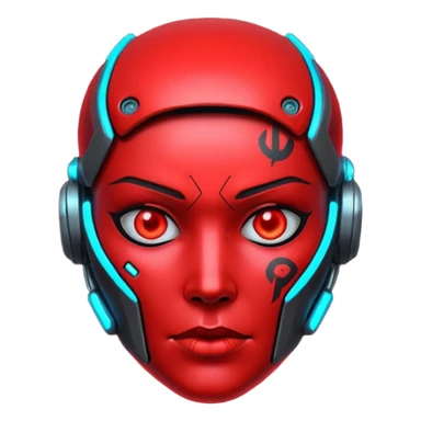 CYBERPUNK HAPPY RED sticker