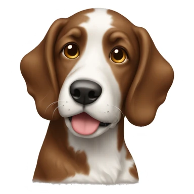 Brown and white doodle dog sticker