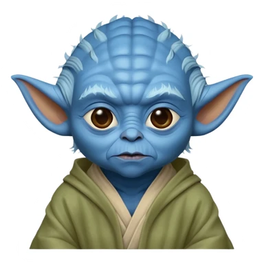 yoda but with blue skin sticker