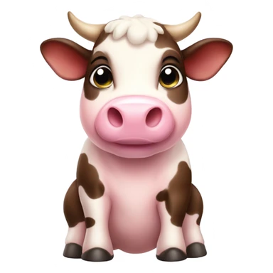 Baby Pink Strawberry Cow  sticker