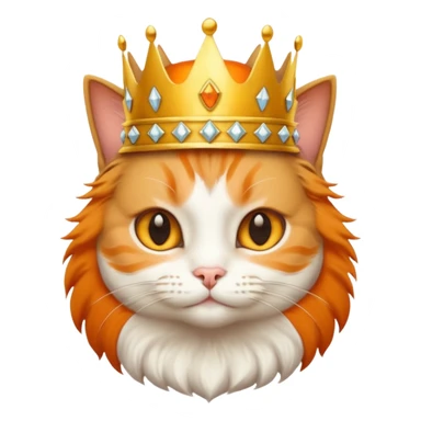 cat with crown  sticker