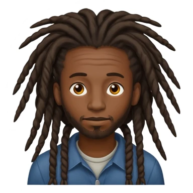 a black man with dreadlocks sticker