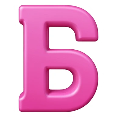 mix color pinks 3d letter p sticker