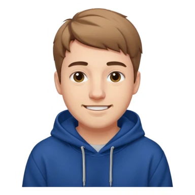 Draw MrBeast in casual hoodie with short hair & friendly smile. sticker