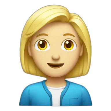 Blond programmer wink sticker