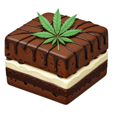 Weed brownie sticker