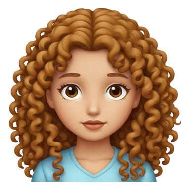 ragazza capelli ricci e lunghi  sticker