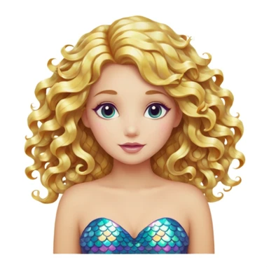 loira cacheada sereia sticker