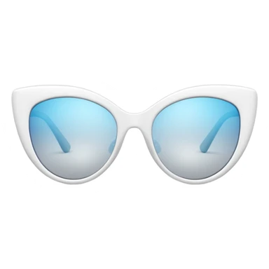 white luxury cateye sunglasses sticker