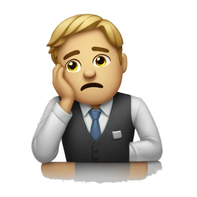 Tired at work sticker