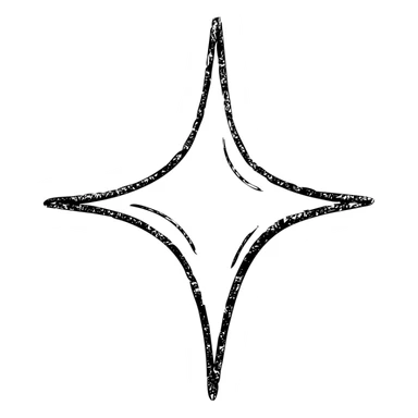 hand-drawn outlined icon of a small bright star in gold or silver suggesting perfection on a glossy black car surface, subtle reflections, clean and modern sticker