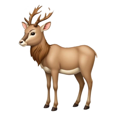 Eland trekt slede in dennenbos  sticker