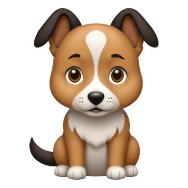 dog with black, white, and brown fur sticker