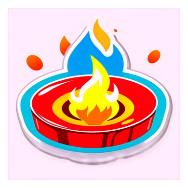Jell-O on fire sticker